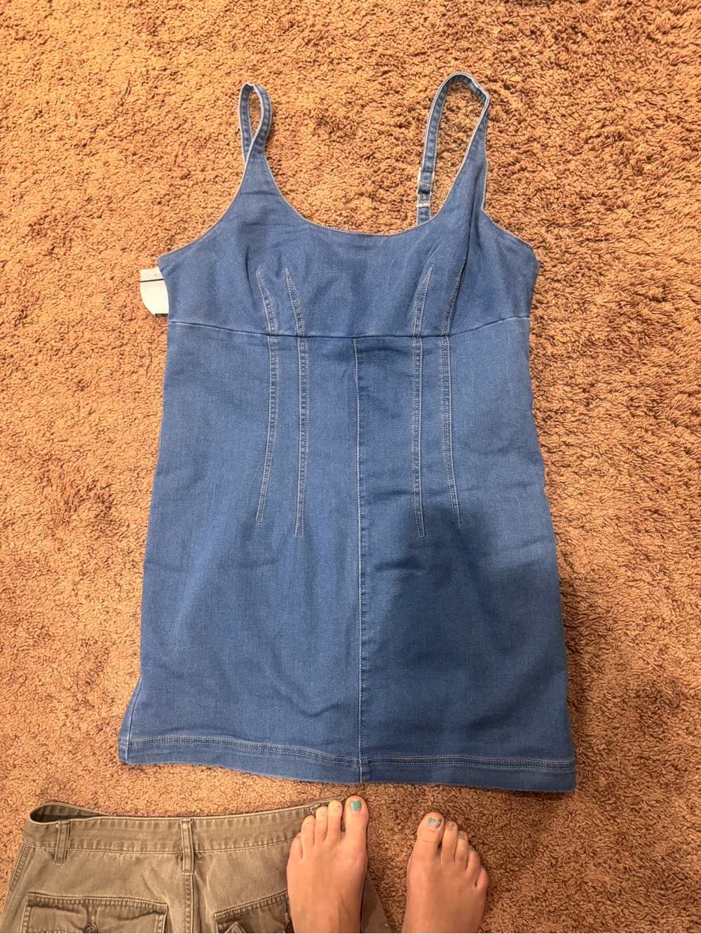 Blue Denim Slip Dress